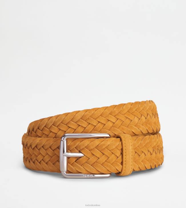 Tod's 8NXV944 žltá muži semišový pás