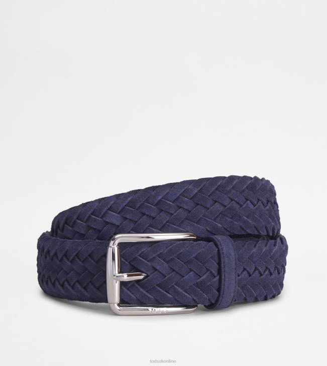 Tod's 8NXV945 Modrá muži semišový pás