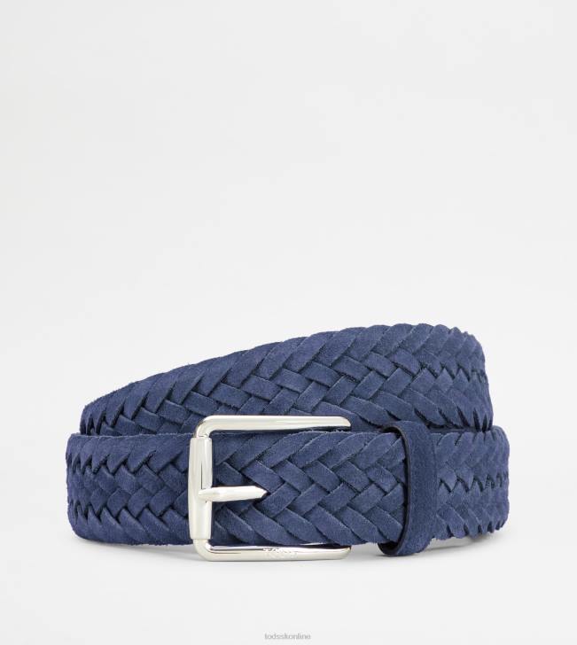 Tod's 8NXV946 Modrá muži semišový pás