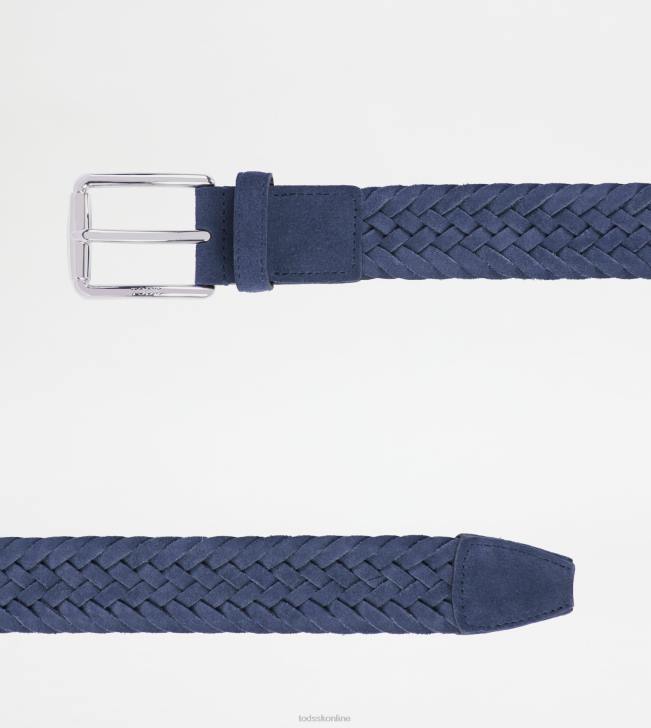 Tod\'s 8NXV946 Modrá muži semišový pás