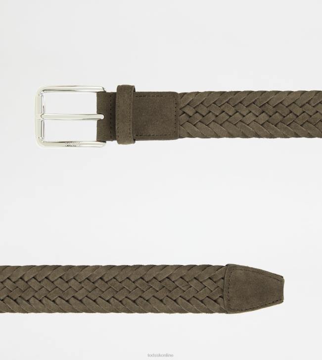 Tod\'s 8NXV947 zelená muži semišový pás