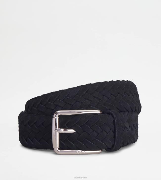 Tod's 8NXV948 čierna muži semišový pás