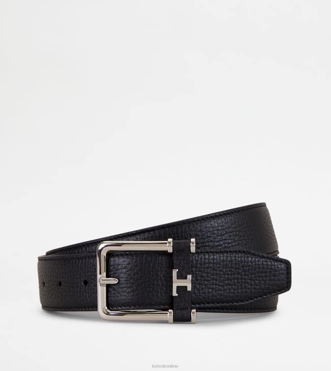 Tod's 8NXV951 čierna muži kožený opasok