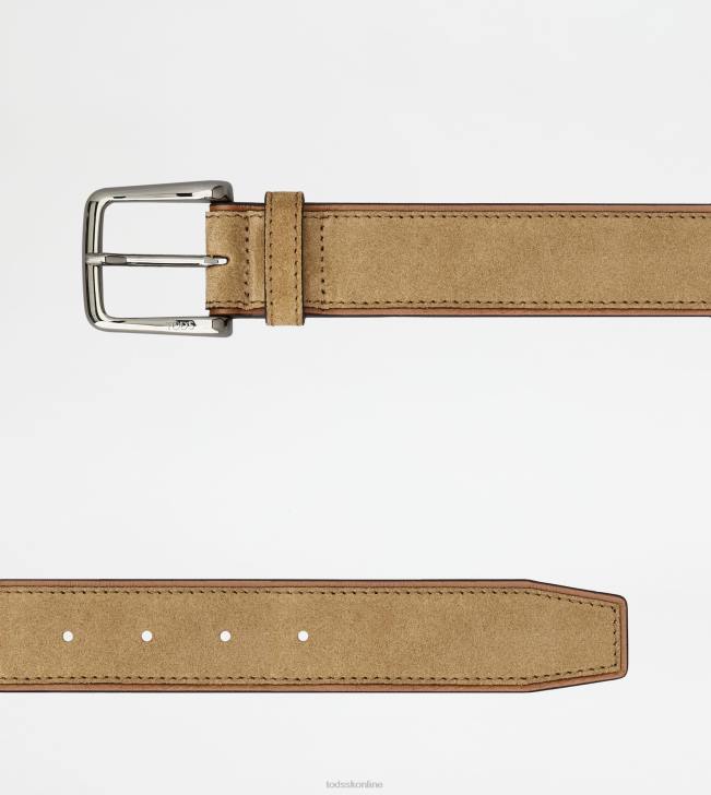 Tod\'s 8NXV952 béžová muži semišový pás