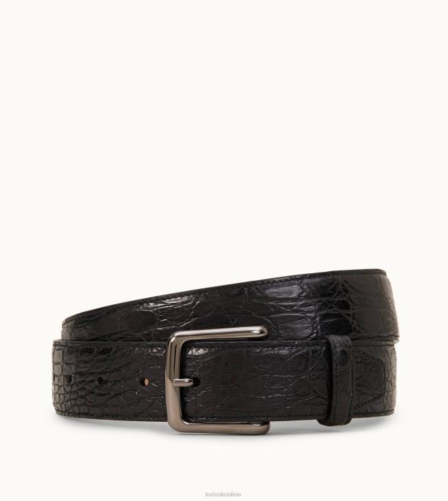 Tod's 8NXV953 čierna muži pás v kajmane