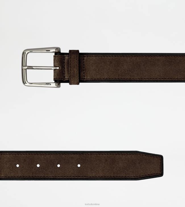 Tod\'s 8NXV954 hnedá muži semišový pás