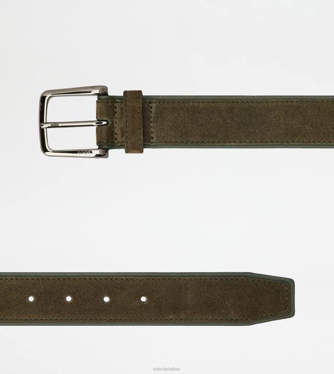 Tod\'s 8NXV957 zelená muži semišový pás