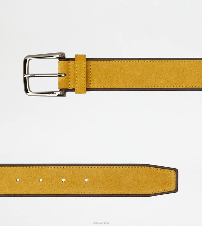Tod\'s 8NXV958 žltá muži semišový pás