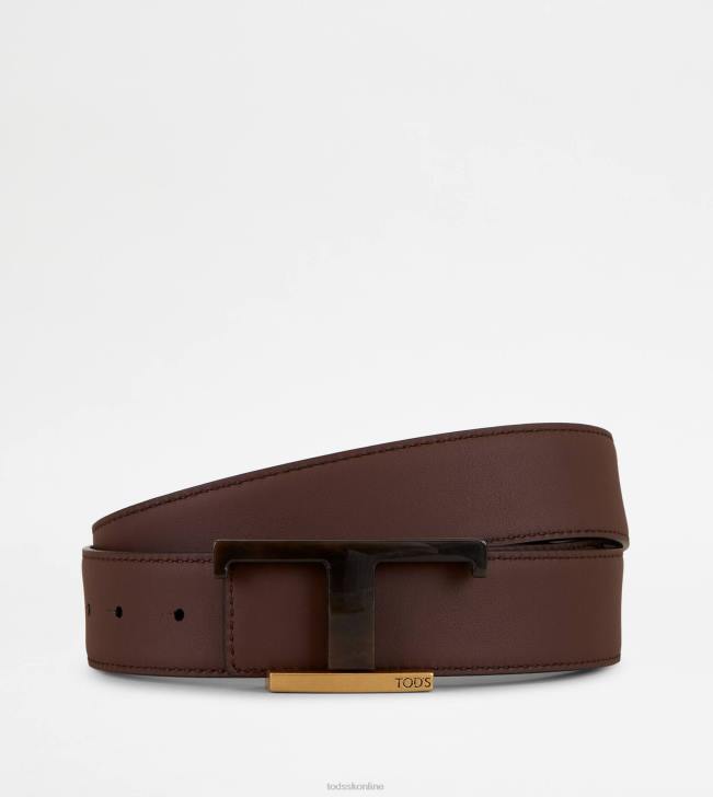 Tod\'s 8NXV970 hnedá muži obojstranný kožený opasok