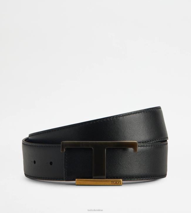 Tod\'s 8NXV971 hnedá/čierna muži obojstranný kožený opasok