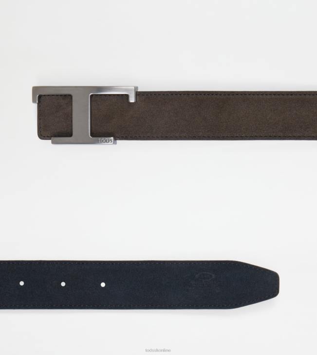 Tod\'s 8NXV972 hnedá muži obojstranný semišový pás