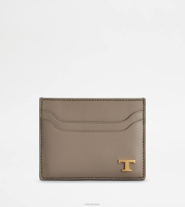 Tod's 8NXV1010 sivá muži puzdro na karty v koži