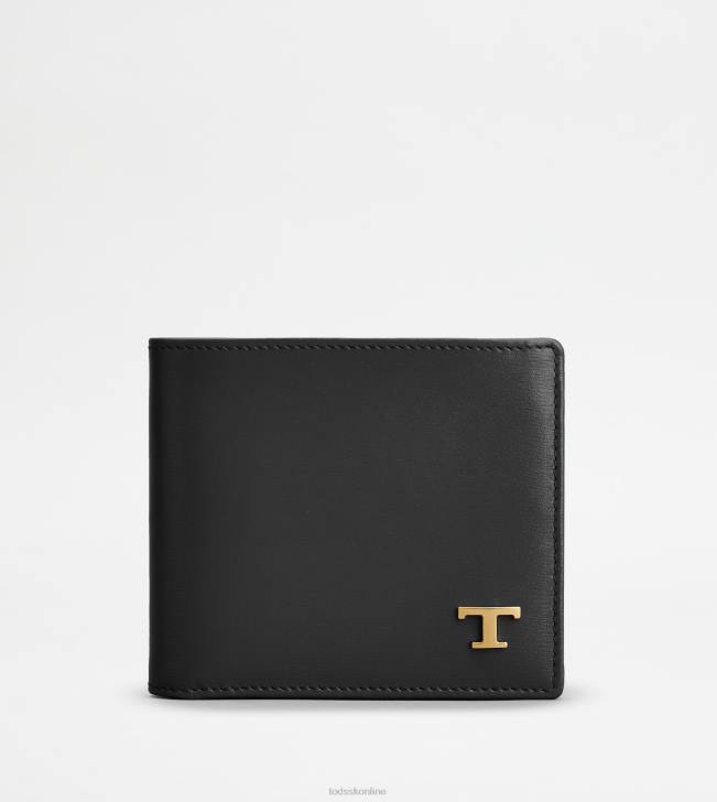 Tod's 8NXV1013 čierna muži peňaženka v koži