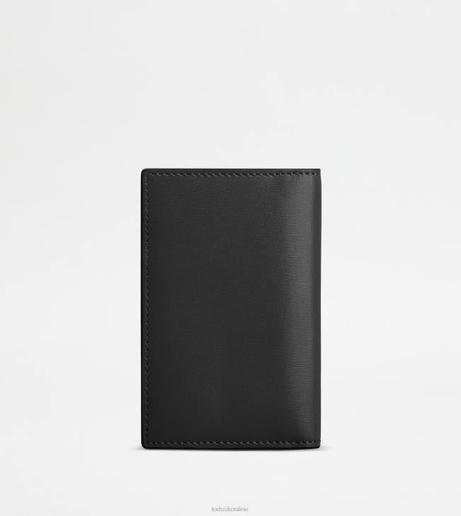 Tod\'s 8NXV1015 čierna muži puzdro na karty v koži