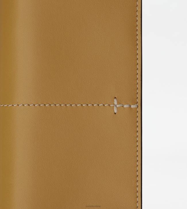 Tod\'s 8NXV1025 hnedá muži vertikálna peňaženka z kože