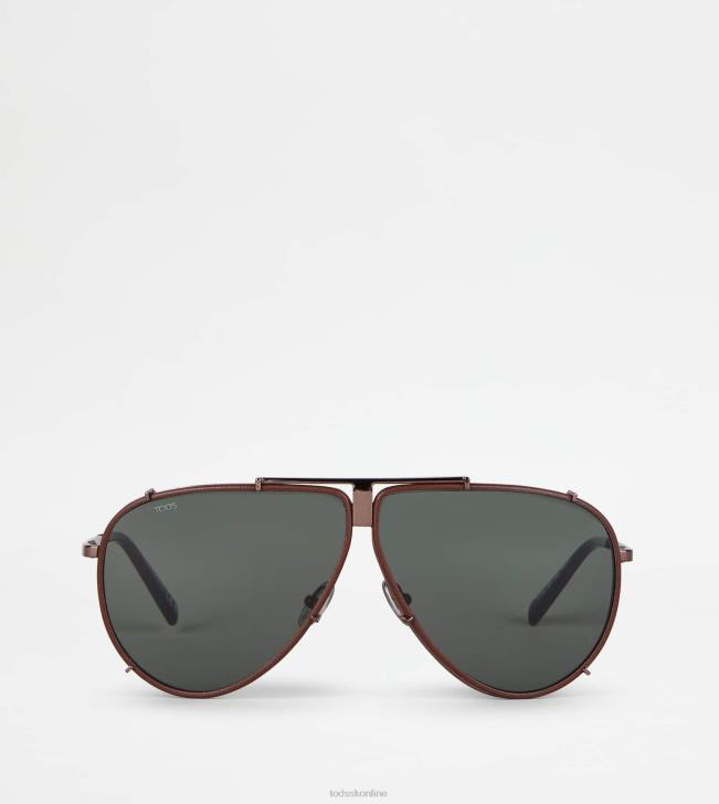 Tod's 8NXV1079 hnedá muži pilotné slnečné okuliare
