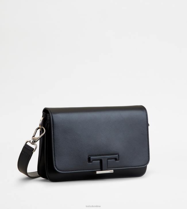 Tod\'s 8NXV983 čierna muži t nadčasová mini kabelka na opasok z kože