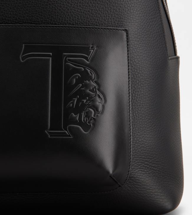 Tod\'s 8NXV987 čierna muži batoh v koženom strednom prevedení