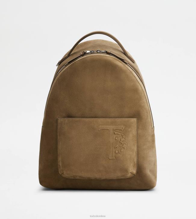 Tod's 8NXV988 hnedá muži stredný semišový batoh