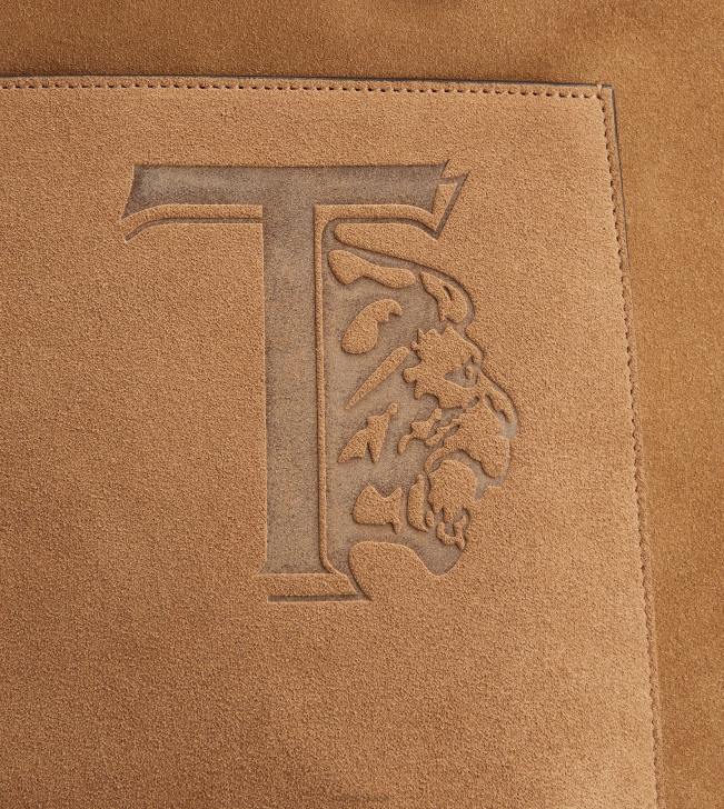 Tod\'s 8NXV1001 hnedá muži nákupná taška v semišovej strednej farbe