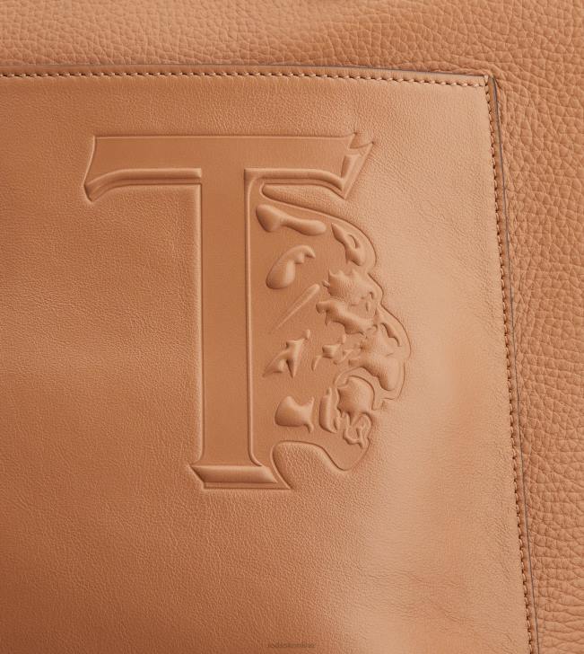 Tod\'s 8NXV1005 hnedá muži nákupná taška zo strednej kože
