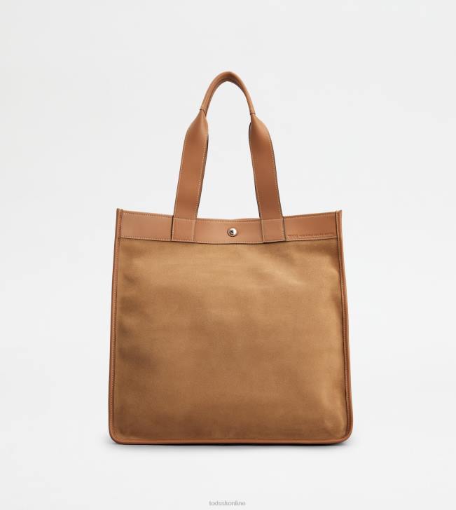 Tod's 8NXV994 hnedá muži nákupná taška v semišovej strednej farbe