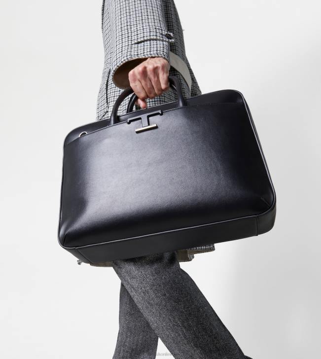 Tod\'s 8NXV995 čierna muži t nadčasová aktovka v koženom strednom prevedení