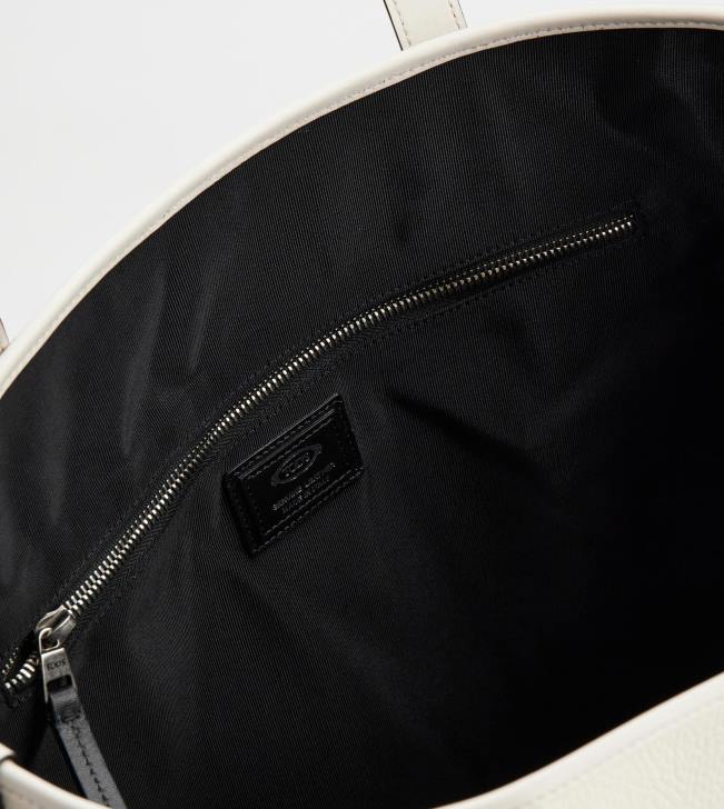 Tod\'s 8NXV998 biely muži nákupná taška zo strednej kože