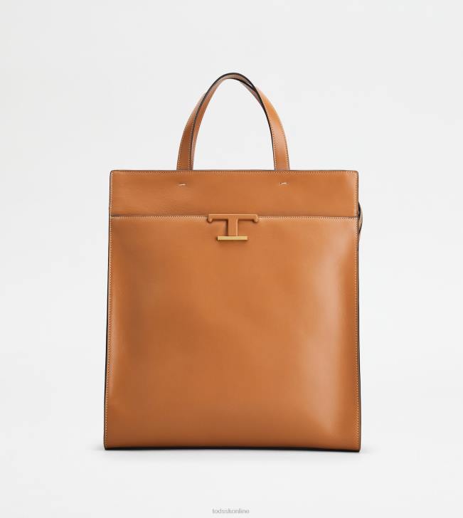 Tod's 8NXV999 hnedá muži t nadčasová nákupná taška zo strednej kože