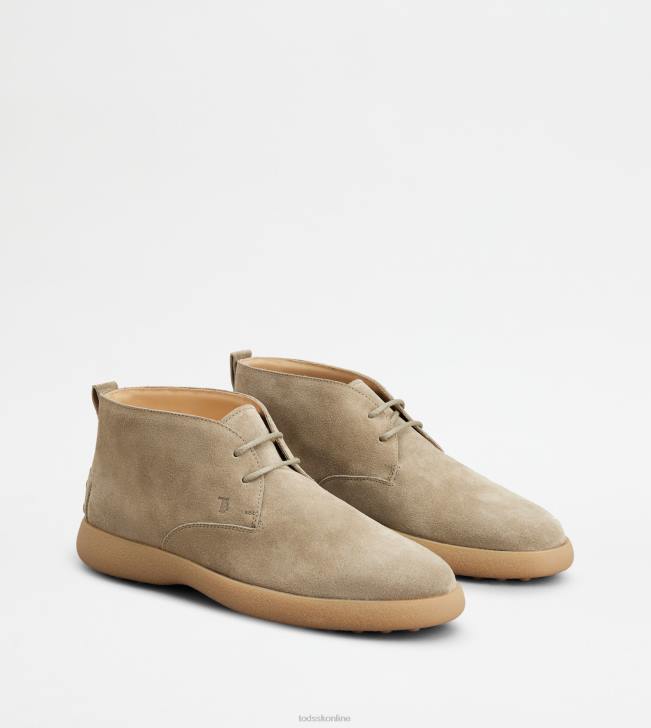 Tod\'s 8NXV781 béžová muži púštne čižmy v semišovom prevedení