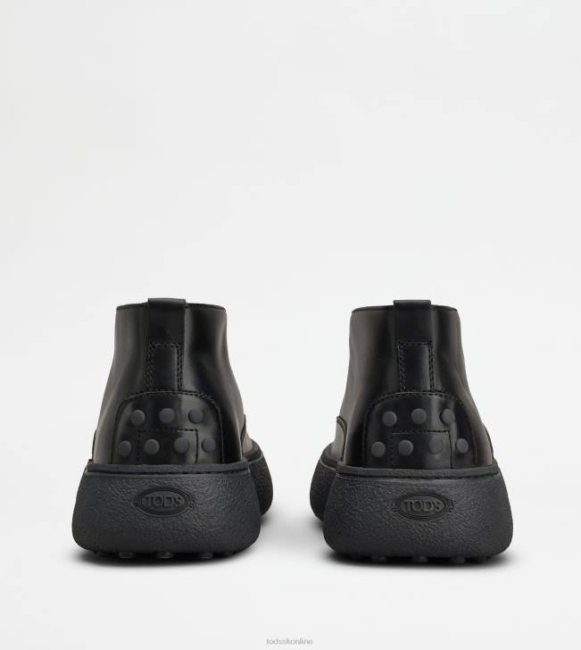 Tod\'s 8NXV782 čierna muži w. g. púštne čižmy v koži