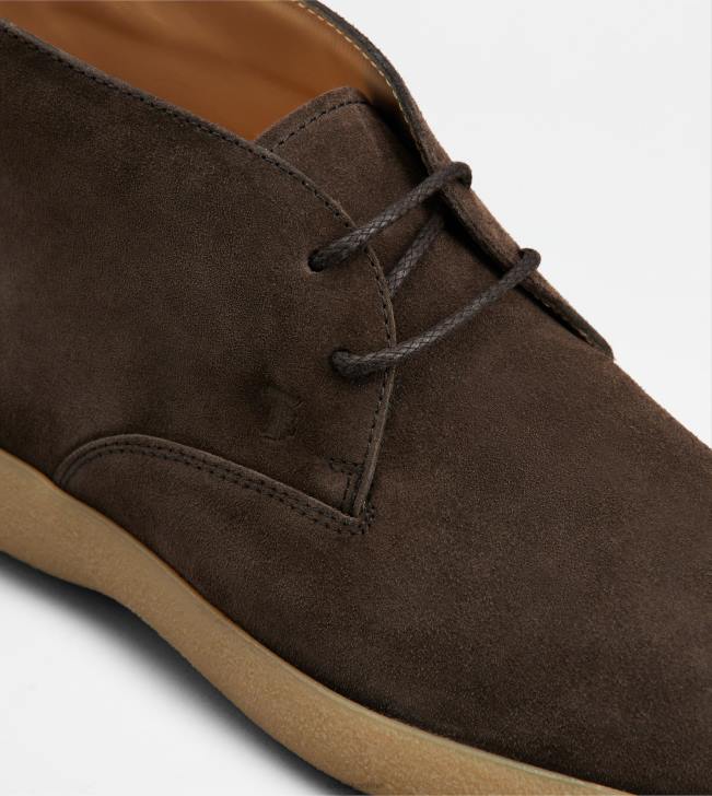Tod\'s 8NXV783 hnedá muži púštne čižmy v semišovom prevedení