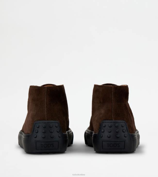 Tod\'s 8NXV784 hnedá muži púštne čižmy v semišovom prevedení