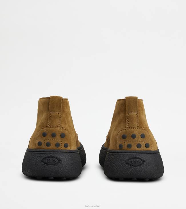 Tod\'s 8NXV785 hnedá muži w. g. púštne čižmy v semišovom prevedení