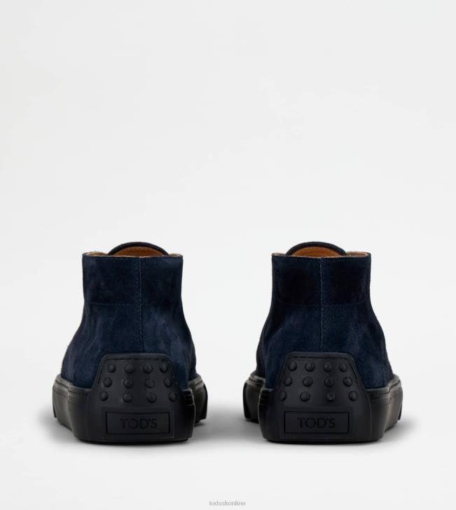Tod\'s 8NXV787 Modrá muži púštne čižmy v semišovom prevedení