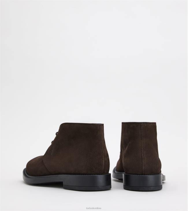 Tod\'s 8NXV788 hnedá muži púštne čižmy v semišovom prevedení