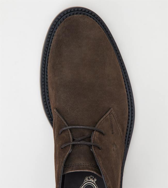 Tod\'s 8NXV788 hnedá muži púštne čižmy v semišovom prevedení