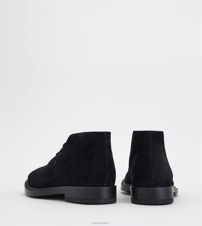 Tod\'s 8NXV789 čierna muži púštne čižmy v semišovom prevedení