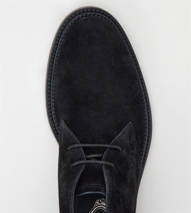 Tod\'s 8NXV789 čierna muži púštne čižmy v semišovom prevedení