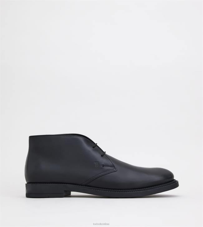 Tod's 8NXV790 čierna muži púštne čižmy v koži