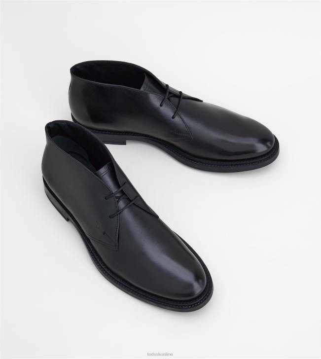Tod\'s 8NXV790 čierna muži púštne čižmy v koži