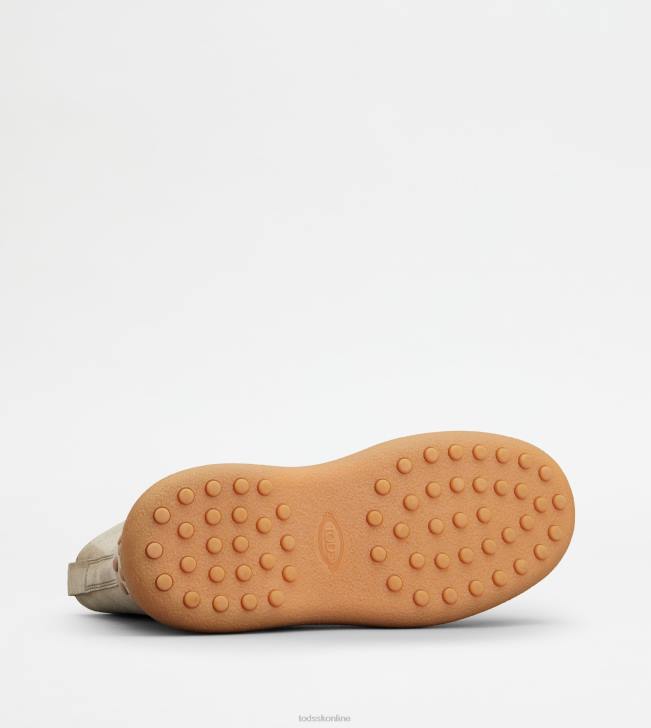 Tod\'s 8NXV791 béžová muži w. g. šnurovacie členkové čižmy zo semišu