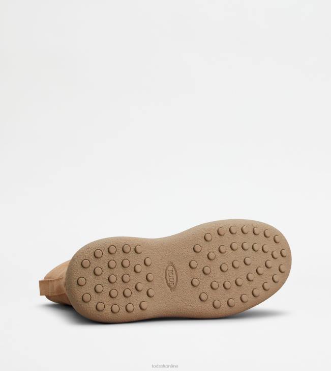 Tod\'s 8NXV792 béžová muži w. g. šnurovacie členkové čižmy zo semišu