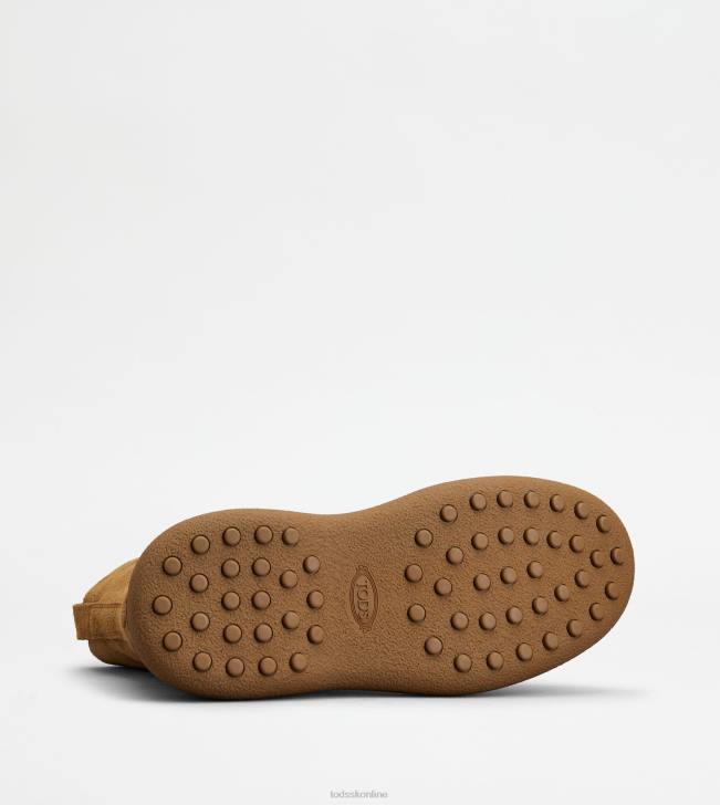 Tod\'s 8NXV793 hnedá muži w. g. šnurovacie členkové čižmy zo semišu