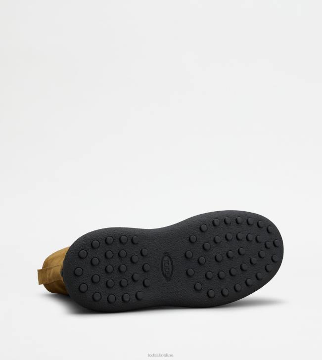 Tod\'s 8NXV795 hnedá muži w. g. šnurovacie členkové čižmy zo semišu