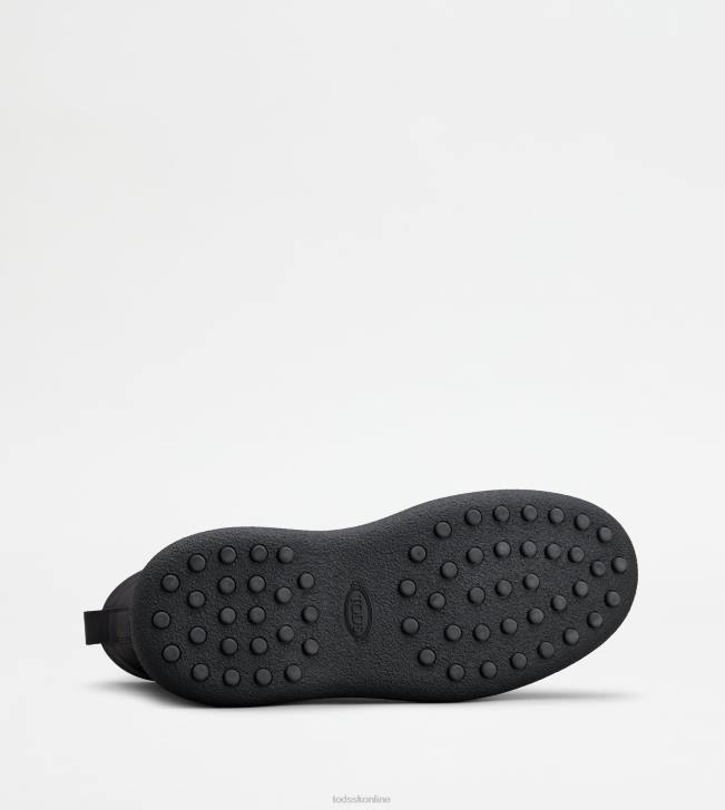 Tod\'s 8NXV798 čierna muži w. g. šnurovacie členkové čižmy z kože