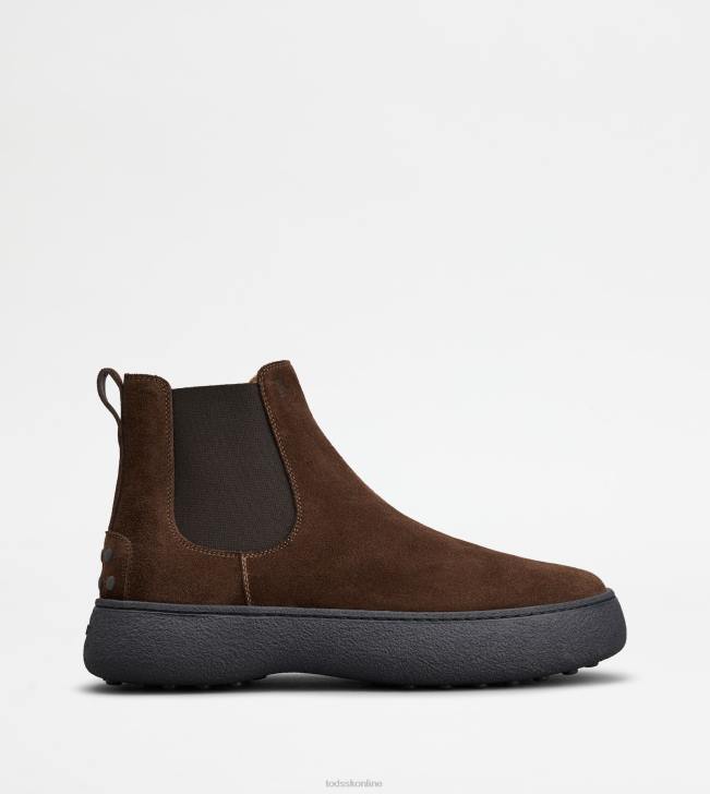 Tod's 8NXV800 hnedá muži w. g. semišové čižmy chelsea