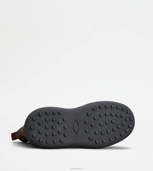 Tod\'s 8NXV800 hnedá muži w. g. semišové čižmy chelsea