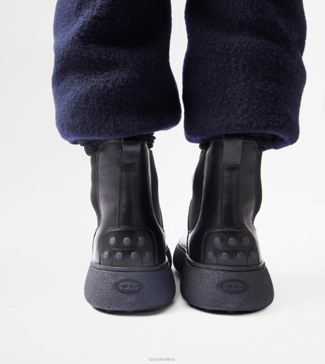 Tod\'s 8NXV803 čierna muži w. g. chelsea boots v koži