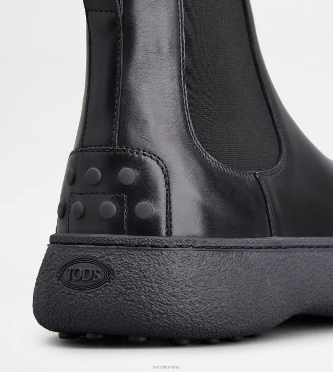 Tod\'s 8NXV803 čierna muži w. g. chelsea boots v koži